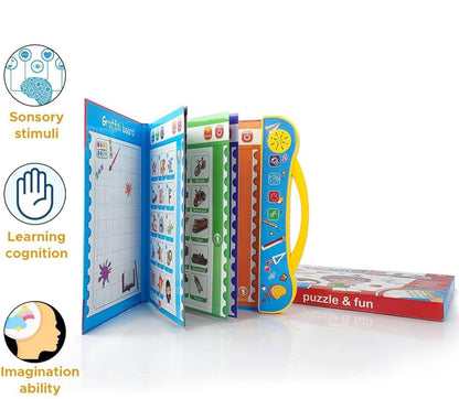 IntellioKids™ Smart Learning Book 15 Interactive Activities | Montessori Learning