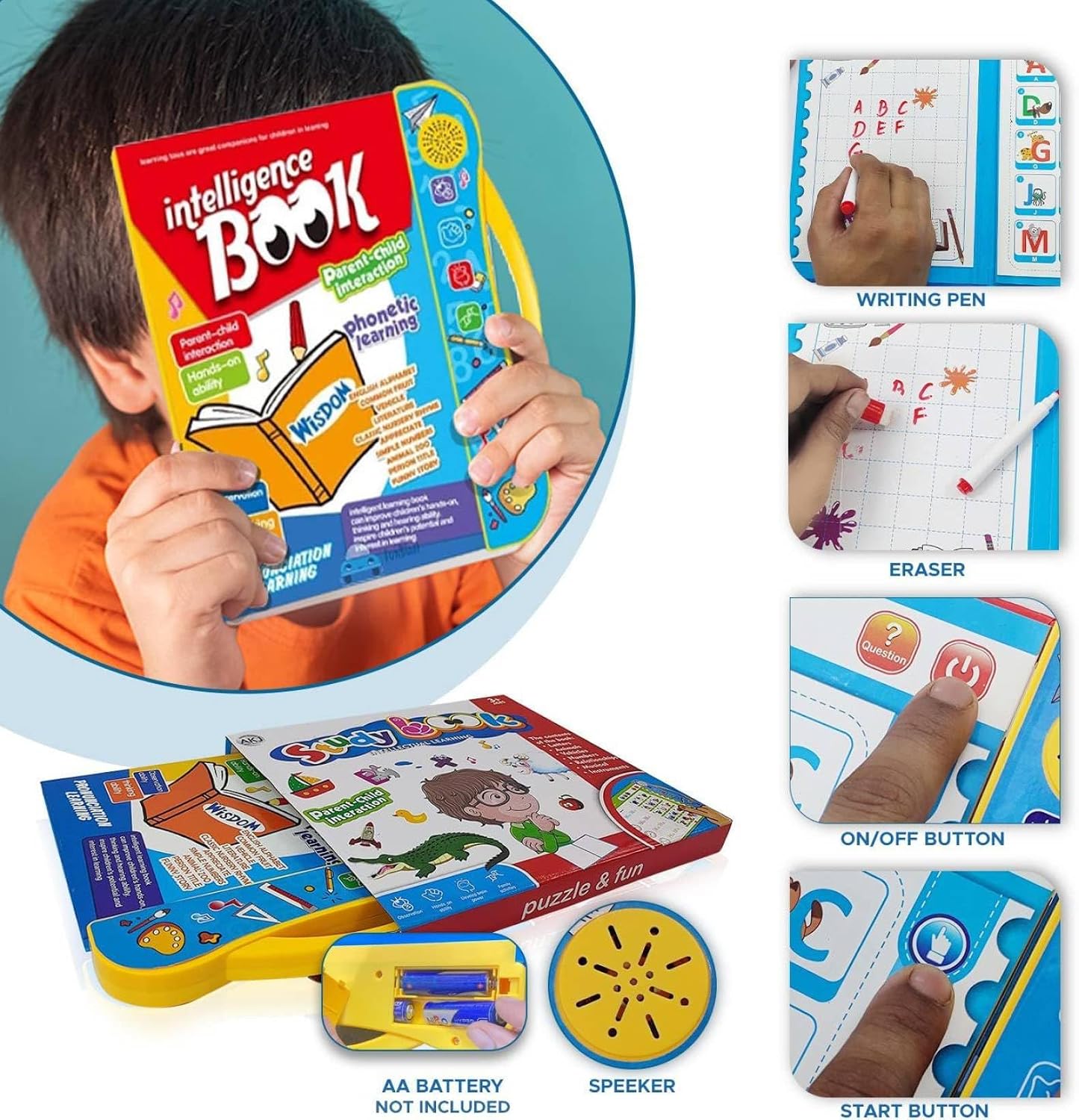 IntellioKids™ Smart Learning Book 15 Interactive Activities | Montessori Learning