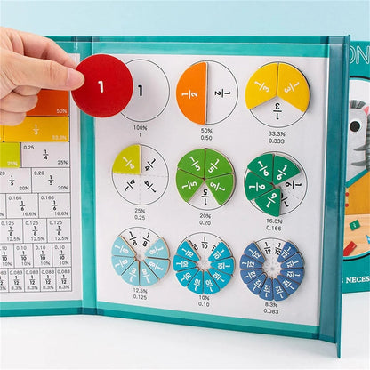 Intelliokids™ Magnetic Fraction Learning Toy – Make Fractions Easy Through Hands-On Play