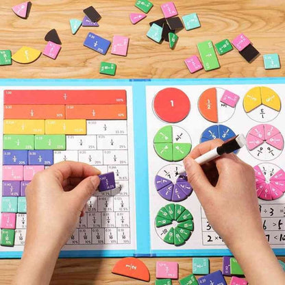 Intelliokids™ Magnetic Fraction Learning Toy – Make Fractions Easy Through Hands-On Play