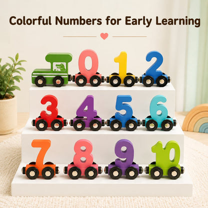IntellioKids™ Wooden Magnetic Number Train For Kids